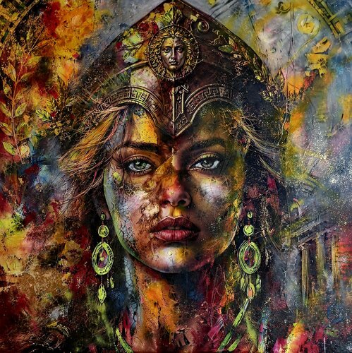 EYES OF OLYMPUS par cyril CICHY, Peinture en vente sur Singulart