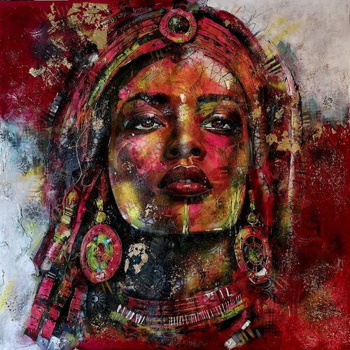 RUBY GODDESS by cyril CICHY, 絵画 for Sale on Singulart