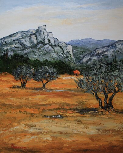 Oliviers vers Mouriés von J-F CLEMENCEAU, Malerei kaufen auf Singulart