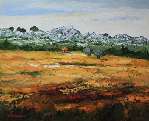 Balade dans les Alpilles - Provence von J-F CLEMENCEAU, Malerei kaufen auf Singulart