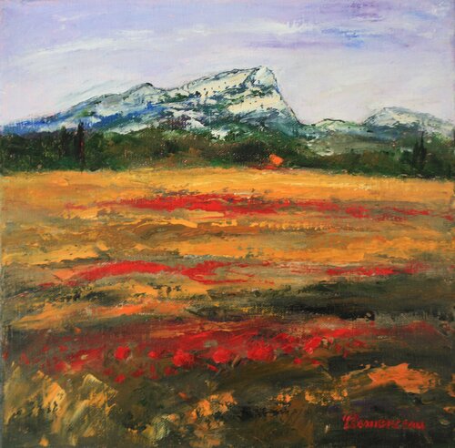 Bientôt l'été dans les Alpilles - Provence by J-F CLEMENCEAU, 油畫 for Sale on Singulart