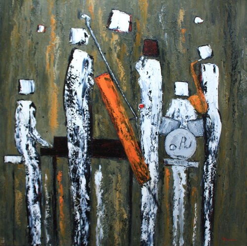 Women in jazz par J-F CLEMENCEAU, Peinture en vente sur Singulart