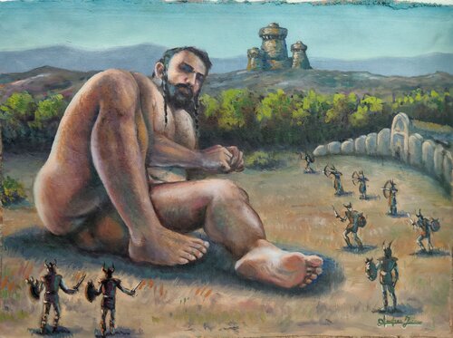 Il gigante von Andrea Zucca, Malerei kaufen auf Singulart