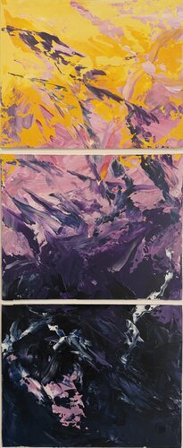 1/3 Ein Hauch von Jetzt. 2/3 Fast unbemerkt. 3/3 Stilles verweilen par Anne Lilly Lippek, Peinture en vente sur Singulart