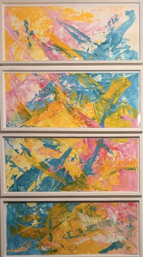 Frühlingserwachen , 1/4 Zartes Beben, 2/4 Pulsierendes Leuchten, 3/4 Berührende Wärme, 4/4 Sanftes Drängen par Anne Lilly Lippek, Peinture en vente sur Singulart