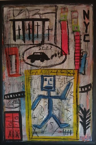 City Street life par Markus Eisele, Peinture en vente sur Singulart