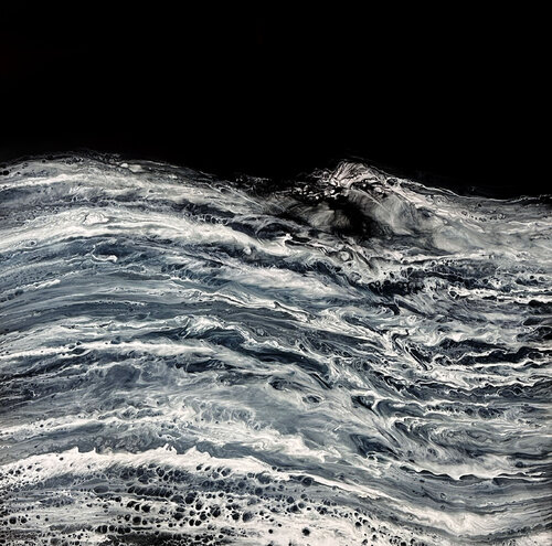 Rolling Waves di Martine Vanderspuy, Pittura in vendita su Singulart