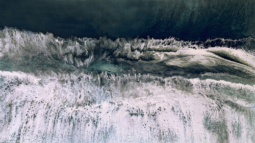 Green Velvet Seas di Martine Vanderspuy, Pittura in vendita su Singulart