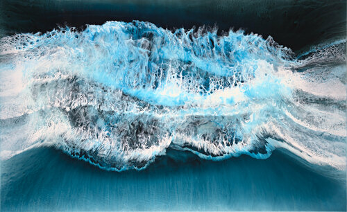 Riding The Wave Of Life van Martine Vanderspuy, Schilderij te koop op Singulart