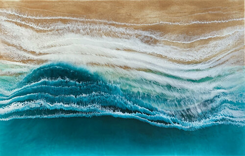 Oceans Meet van Martine Vanderspuy, Schilderij te koop op Singulart