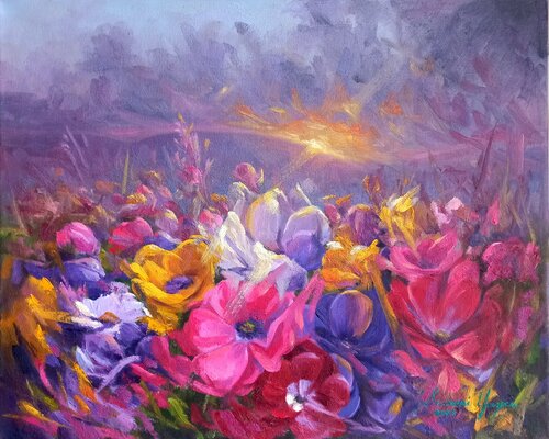 Anemones van Selami Yazıcı, Schilderij te koop op Singulart
