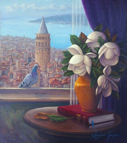 Silent Morning in Galata par Selami Yazıcı, Peinture en vente sur Singulart