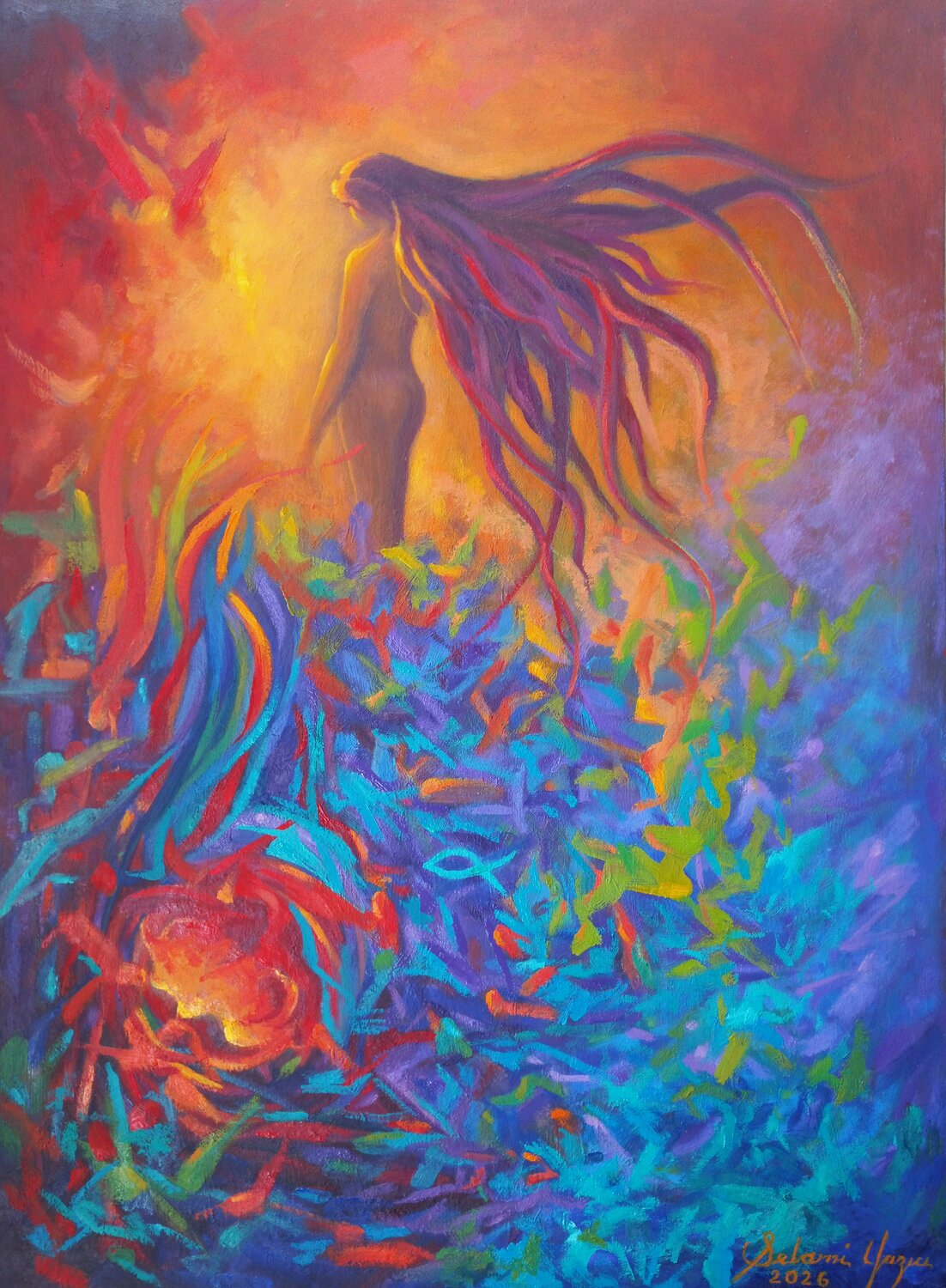 Dance of the Inner Wind Selami Yazıcı Originalgemälde zu verkaufen