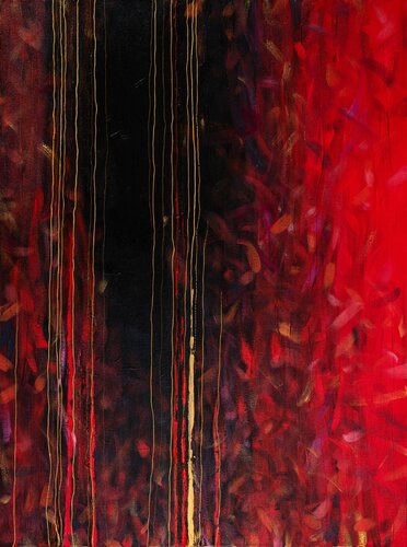 Behind the Curtain van Natalia Shutiak, Schilderij te koop op Singulart