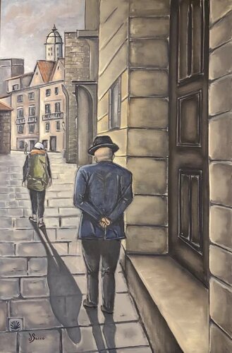 Camino Way, Santiago De Compostela, Spain by joe Sacco, Painting for Sale on Singulart