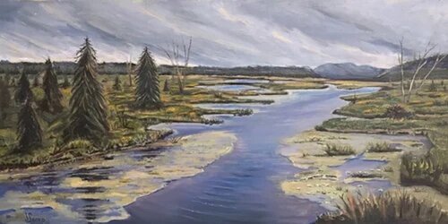 Inlet to Raquett Lake, NY by joe Sacco, Painting for Sale on Singulart