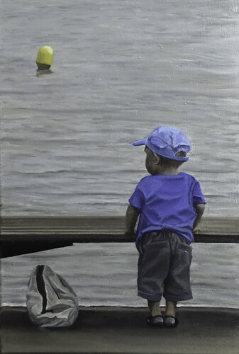 Waiting for the Ducks von marjon van Boeckel, Malerei kaufen auf Singulart