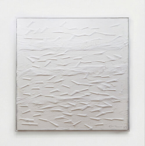 collective I weiß, 100 cm x 100 cm van dagmar cavadini, Andere media te koop op Singulart
