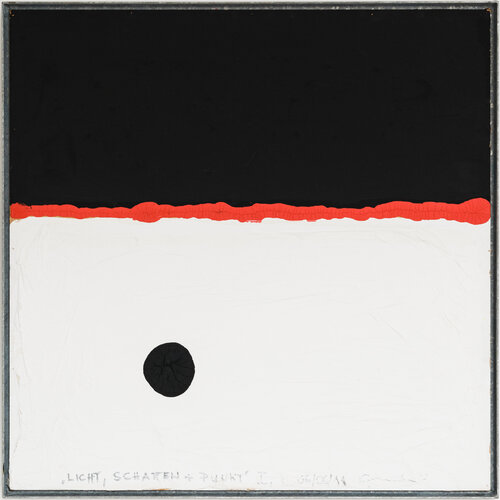 Licht, Schatten + Punkt I, 90 cm x 90 cm van dagmar cavadini, Schilderij te koop op Singulart