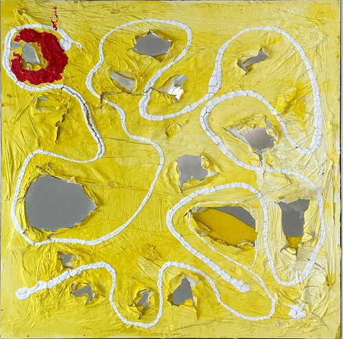 Ziel, 100 cm x 100 cm van dagmar cavadini, Schilderij te koop op Singulart