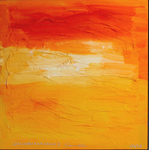 sonnenaufgang I, 100 cm x 100 cm van dagmar cavadini, Schilderij te koop op Singulart