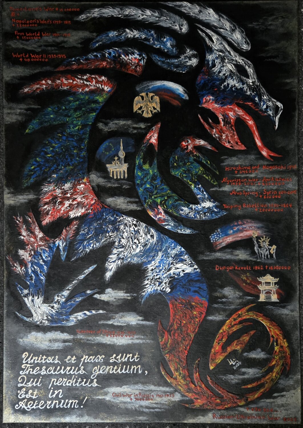 Politische Farben der Welt Lena Luzius Original painting for sale
