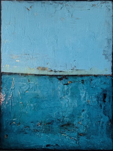 Emerald Blue Water by Petra Huber, Painting for Sale on Singulart