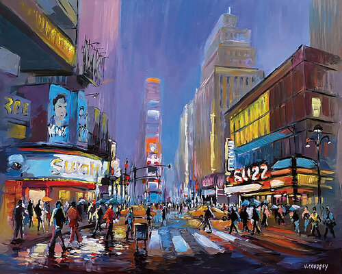 Time Square von Vincent COUPPEY, Malerei kaufen auf Singulart