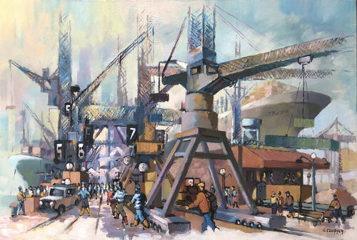 L'effervescence des Docks par Vincent COUPPEY, Peinture en vente sur Singulart