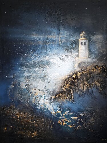 Thru the stormy night by Asta Vehviläinen, Painting for Sale on Singulart