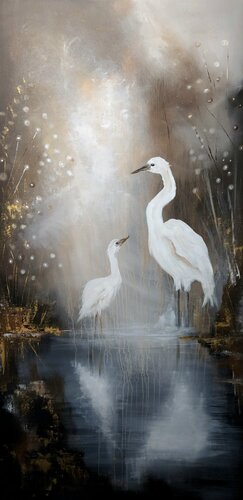 Always by your side par Asta Vehviläinen, Peinture en vente sur Singulart