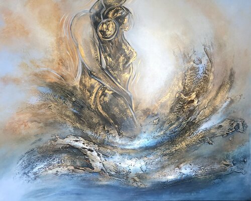 Always connected par Asta Vehviläinen, Peinture en vente sur Singulart