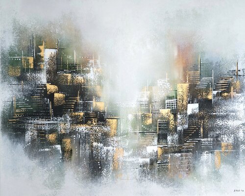 Golden City di Asta Vehviläinen, Pittura in vendita su Singulart