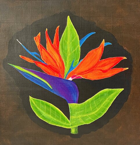 Oiseau du paradis di Sophonie Pierre, Pittura in vendita su Singulart