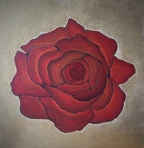 Rose fanante di Sophonie Pierre, Pittura in vendita su Singulart