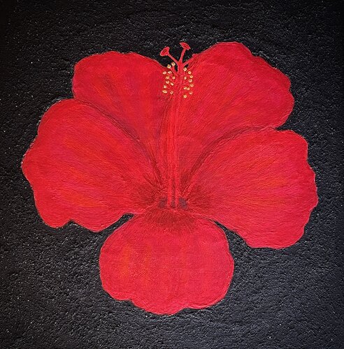 Rose de Chine by Sophonie Pierre, Painting for Sale on Singulart