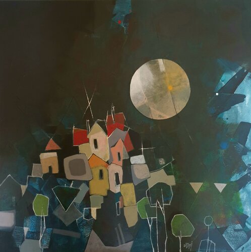 Pleine lune von Mohamed Chafa Ouzzani, Malerei kaufen auf Singulart