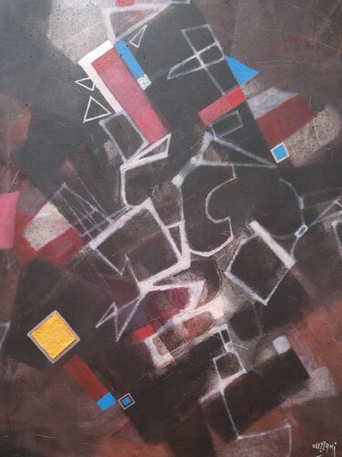 Carré jaune 2 de Mohamed Chafa Ouzzani, Pintura a la venta en Singulart
