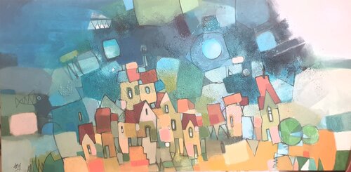 Maisons volages von Mohamed Chafa Ouzzani, Malerei kaufen auf Singulart