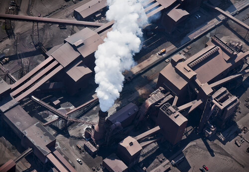 Steel Mill and Water Truck - Gary, Indiana by John Griebsch, Photography for Sale on Singulart