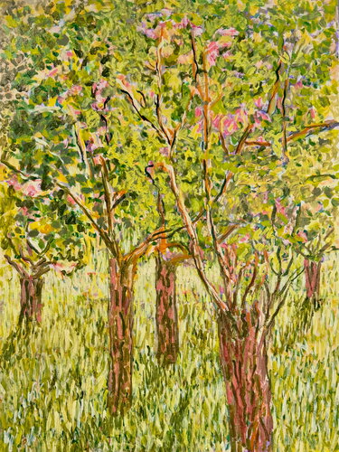 Trees in the Grass van Billie Bourgeois, Schilderij te koop op Singulart