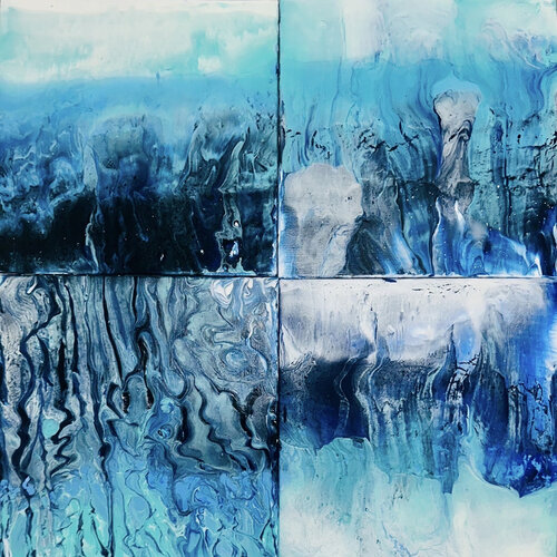 Glacial Drift – Abstract Nature by EMAN KHALIFA, Painting for Sale on Singulart