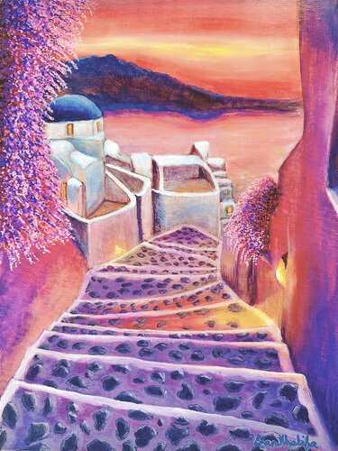 Warm Embrace – Landscape by EMAN KHALIFA, Painting for Sale on Singulart