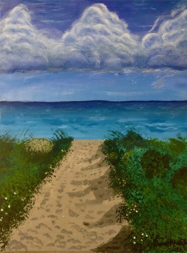Edge of Calm - Seascape by EMAN KHALIFA, Painting for Sale on Singulart