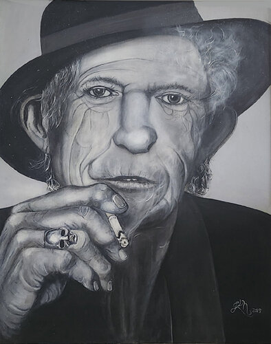Keith Richards Tribute by James McCallister, Painting for Sale on Singulart