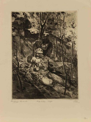 Embrace in a Landscape by Walter Richard Rehn, Print for Sale on Singulart