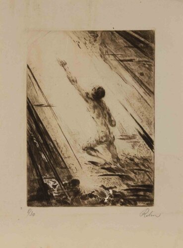 Symbolist Ascending Figure von Walter Richard Rehn, Druck kaufen auf Singulart