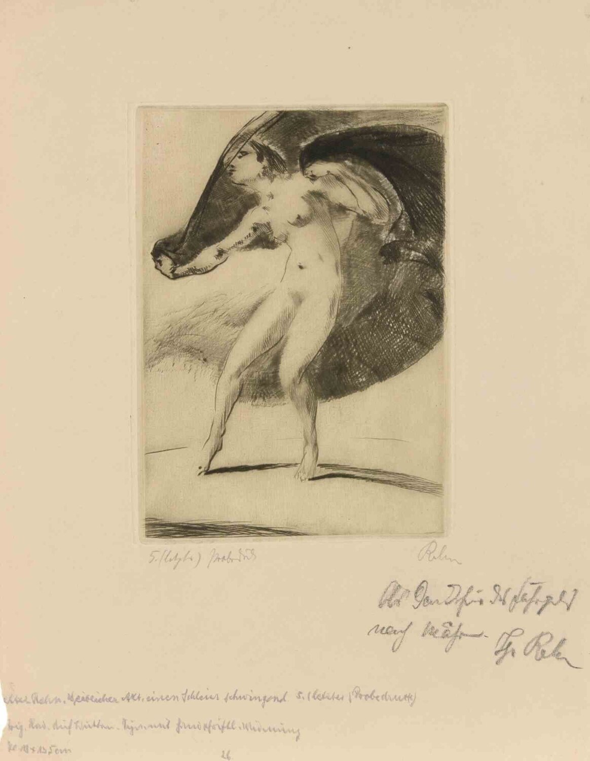Embracing Figures / Symbolist Allegory Walter Richard Rehn