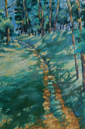 Waldweg am Tischnerberg de Florian Weiss, Pintura a la venta en Singulart