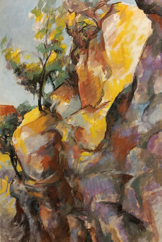 Aufgelassener Steinbruch bei Degerndorf de Florian Weiss, Pintura a la venta en Singulart